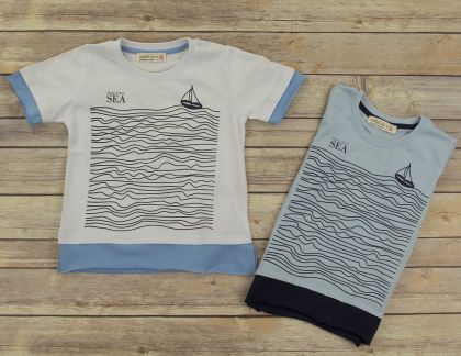 ❤️   Бяла тениска кораб  