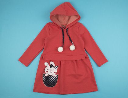 ❤️ Рокля зайче с качулка 