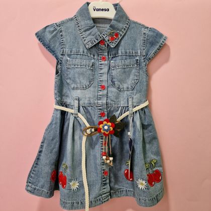 ❤️ Дънкова рокля с коланче