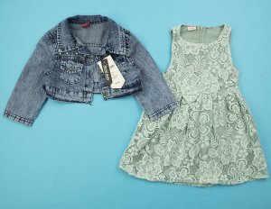 ❤️ Дантела рокля с дънково яке 