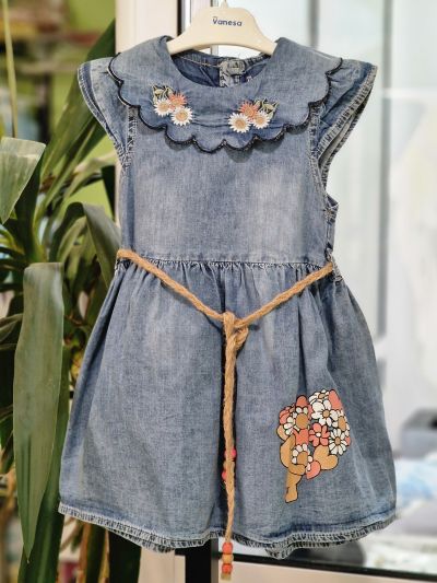 ❤️ Дънкова рокля с коланче