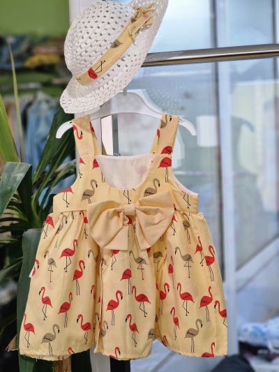 ❤️ Рокля фламинго с капела