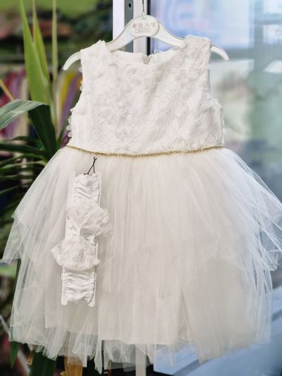 ❤️ Дантелена рокля с лента за глава